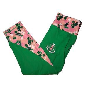 Ivy Storehouse Sorority Leggings Preppy Gardencore Athleisure Y2K Print Size M